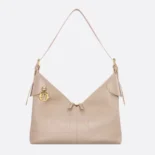 Dior Women Large Dior Voyage Bag Powder Beige Flat Macrocannage Grained Calfskin