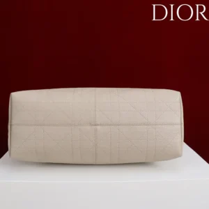Dior Women Large Dior Voyage Bag Powder Beige Flat Macrocannage Grained Calfskin