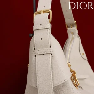 Dior Women Large Dior Voyage Bag Powder Beige Flat Macrocannage Grained Calfskin