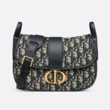Dior Women Medium 30 Montaigne Satchel Bag Blue Dior Oblique Jacquard