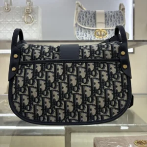 Dior Women Medium 30 Montaigne Satchel Bag Blue Dior Oblique Jacquard