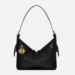 Dior Women Medium Dior Voyage Bag Black Flat Macrocannage Grained Calfskin