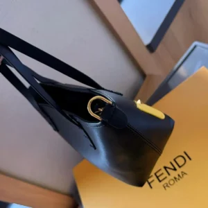 Fendi Ubisex Roll Mini Lunar New Year Black Leather Mini-bag