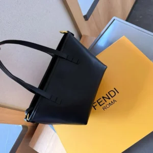 Fendi Ubisex Roll Mini Lunar New Year Black Leather Mini-bag