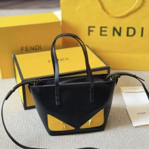 Fendi Ubisex Roll Mini Lunar New Year Black Leather Mini-bag