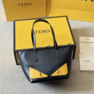 Fendi Ubisex Roll Mini Lunar New Year Black Leather Mini-bag
