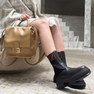 Fendi Women Cappuccino Brown Leather Backpack 8BZ057A