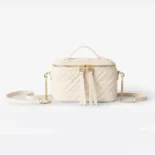 Fendi Women Vanity Camelia Nappa Leather Mini-Bag With Ff Motif