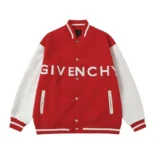 Givenchy Women GIVENCHY Bomber in Wool and Leather-Red
