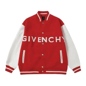 Givenchy Women GIVENCHY Bomber in Wool and Leather-Red