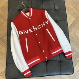 Givenchy Women GIVENCHY Bomber in Wool and Leather-Red