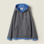 Miu Miu Women Bonded Knit Blouson Jacket with Jacquard logo ML1292