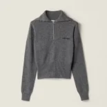 Miu Miu Women Cashmere Half-Zipper Sweater MMLB4717SA