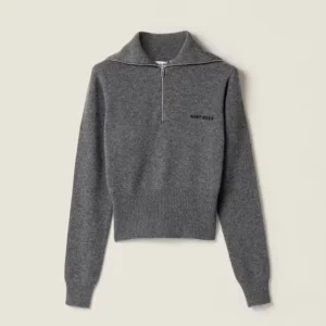 Miu Miu Women Cashmere Half-Zipper Sweater MMLB4717SA