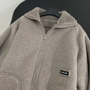 Miu Miu Women Cotton Fleece Zipper Blouson Jacket ML136917I1