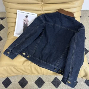 Miu Miu Women Flocked Denim And Velvet Blouson Jacket GWB280