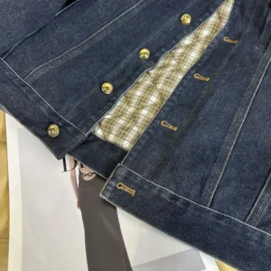 Miu Miu Women Flocked Denim And Velvet Blouson Jacket GWB280