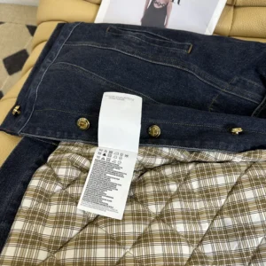 Miu Miu Women Flocked Denim And Velvet Blouson Jacket GWB280