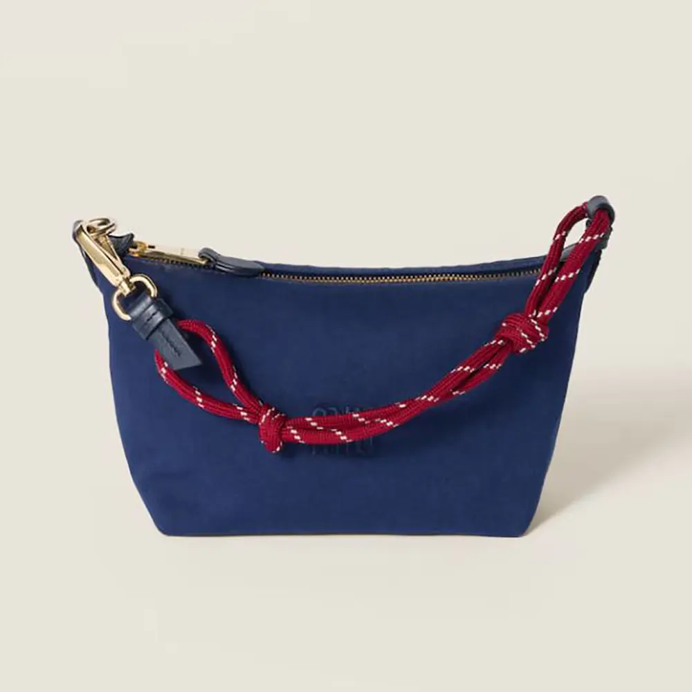Miu Miu Women Gabardine Pouch-Navy 5NE8412IA7F04GM 1 Miu Miu Women Gabardine Pouch-Navy 5NE8412IA7F04GM