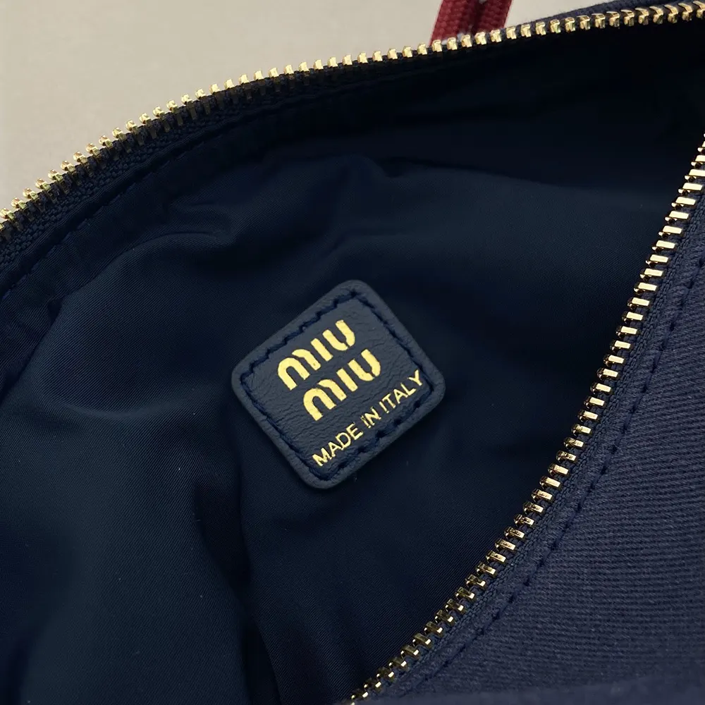 Miu Miu Women Gabardine Pouch-Navy 5NE8412IA7F04GM 10 Miu Miu Women Gabardine Pouch-Navy 5NE8412IA7F04GM