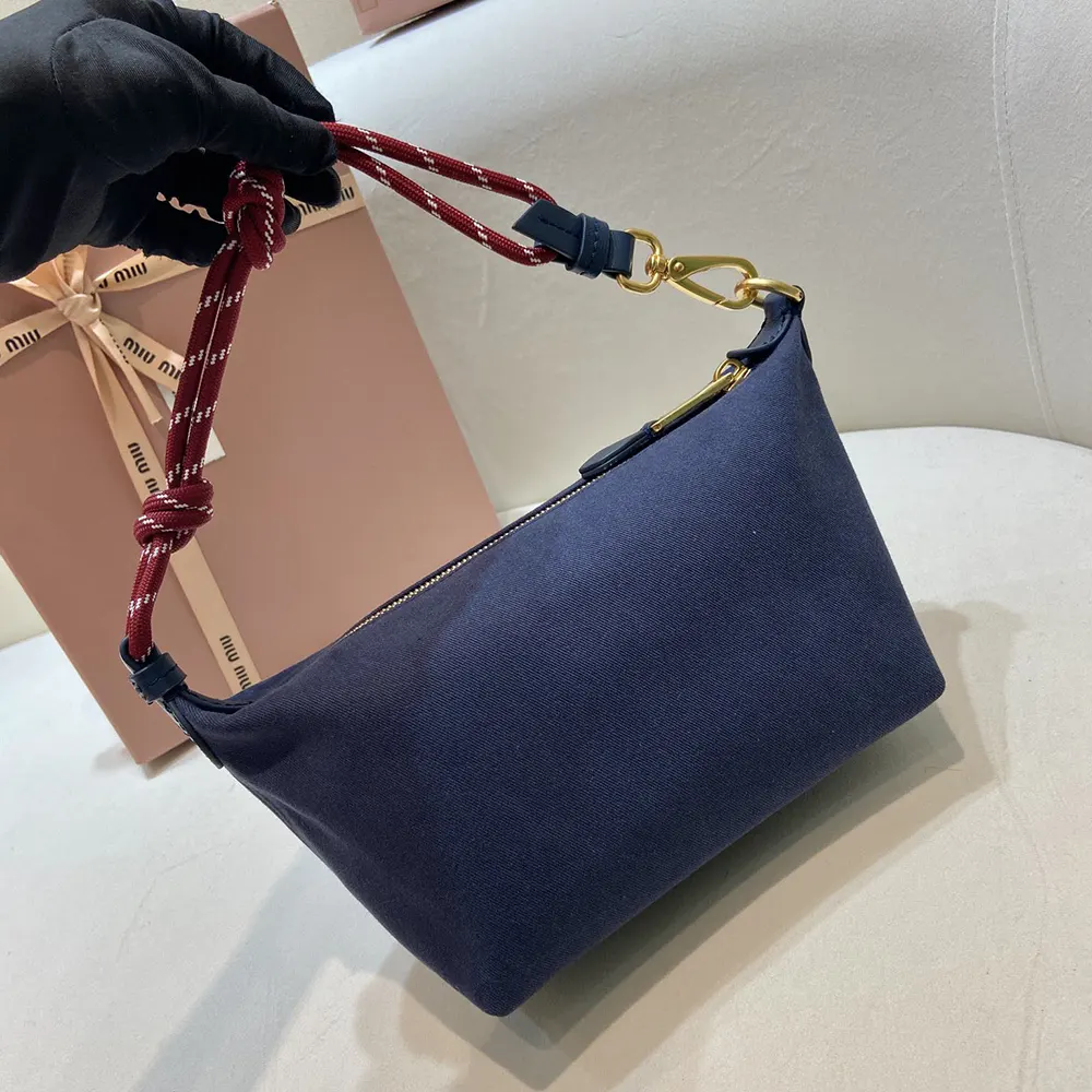 Miu Miu Women Gabardine Pouch-Navy 5NE8412IA7F04GM 5 Miu Miu Women Gabardine Pouch-Navy 5NE8412IA7F04GM