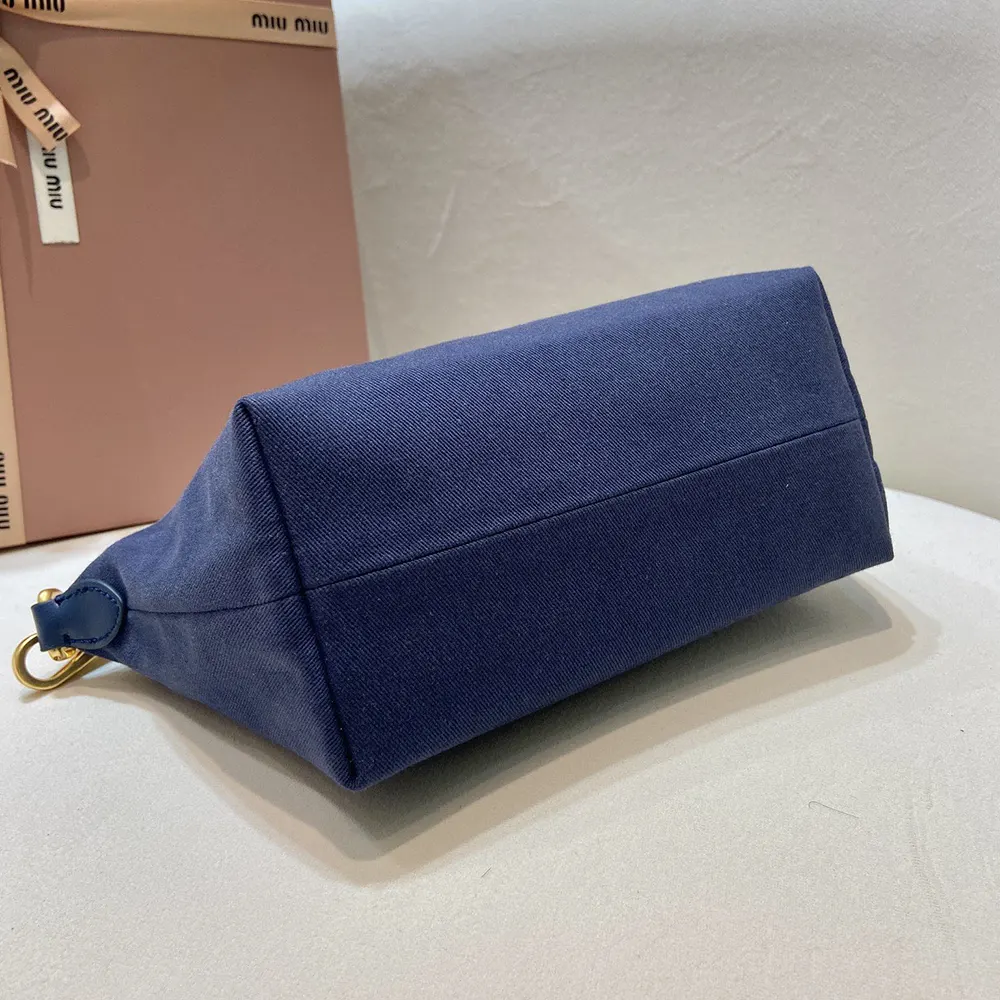Miu Miu Women Gabardine Pouch-Navy 5NE8412IA7F04GM 7 Miu Miu Women Gabardine Pouch-Navy 5NE8412IA7F04GM