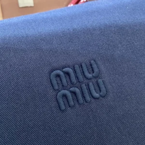 Miu Miu Women Gabardine Pouch-Navy 5NE8412IA7F04GM