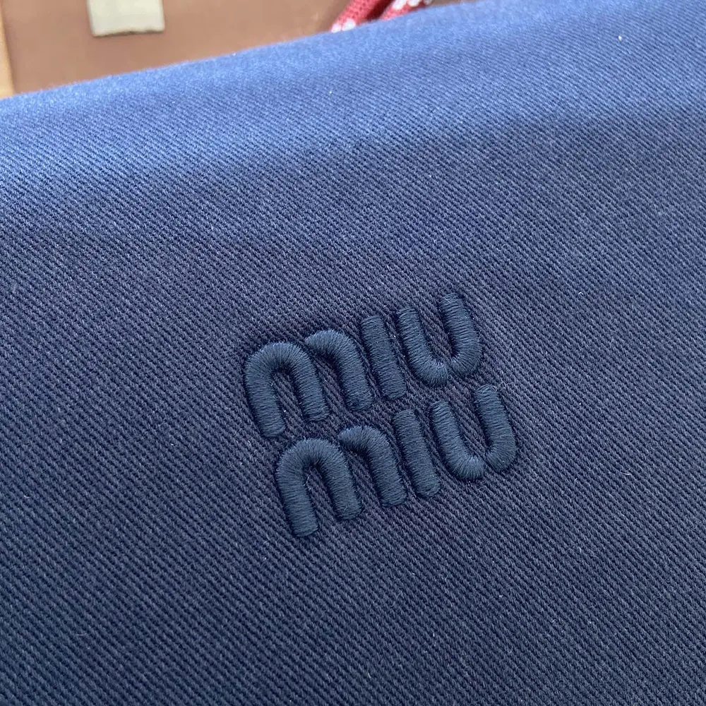 Miu Miu Women Gabardine Pouch-Navy 5NE8412IA7F04GM 9 Miu Miu Women Gabardine Pouch-Navy 5NE8412IA7F04GM