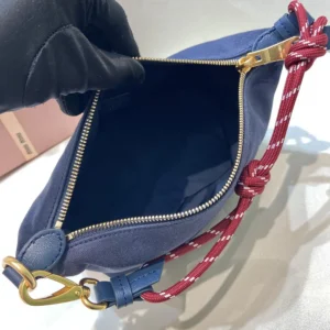Miu Miu Women Gabardine Pouch-Navy 5NE8412IA7F04GM