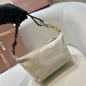 Miu Miu Women Gabardine Pouch-White 5NE8412IA7F0C42