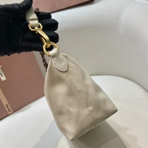 Miu Miu Women Gabardine Pouch-White 5NE8412IA7F0C42