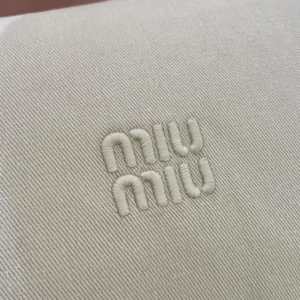 Miu Miu Women Gabardine Pouch-White 5NE8412IA7F0C42