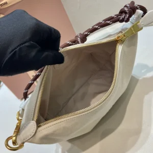 Miu Miu Women Gabardine Pouch-White 5NE8412IA7F0C42