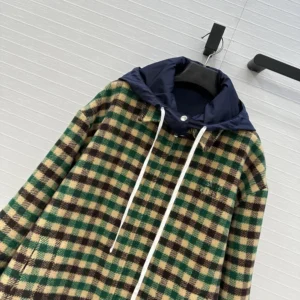 Miu Miu Women Gingham Check And Technical Fabric Jacket ML1268175X