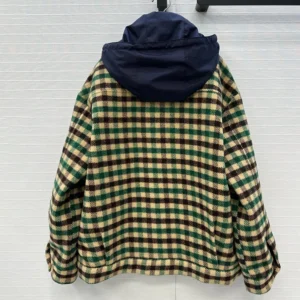 Miu Miu Women Gingham Check And Technical Fabric Jacket ML1268175X