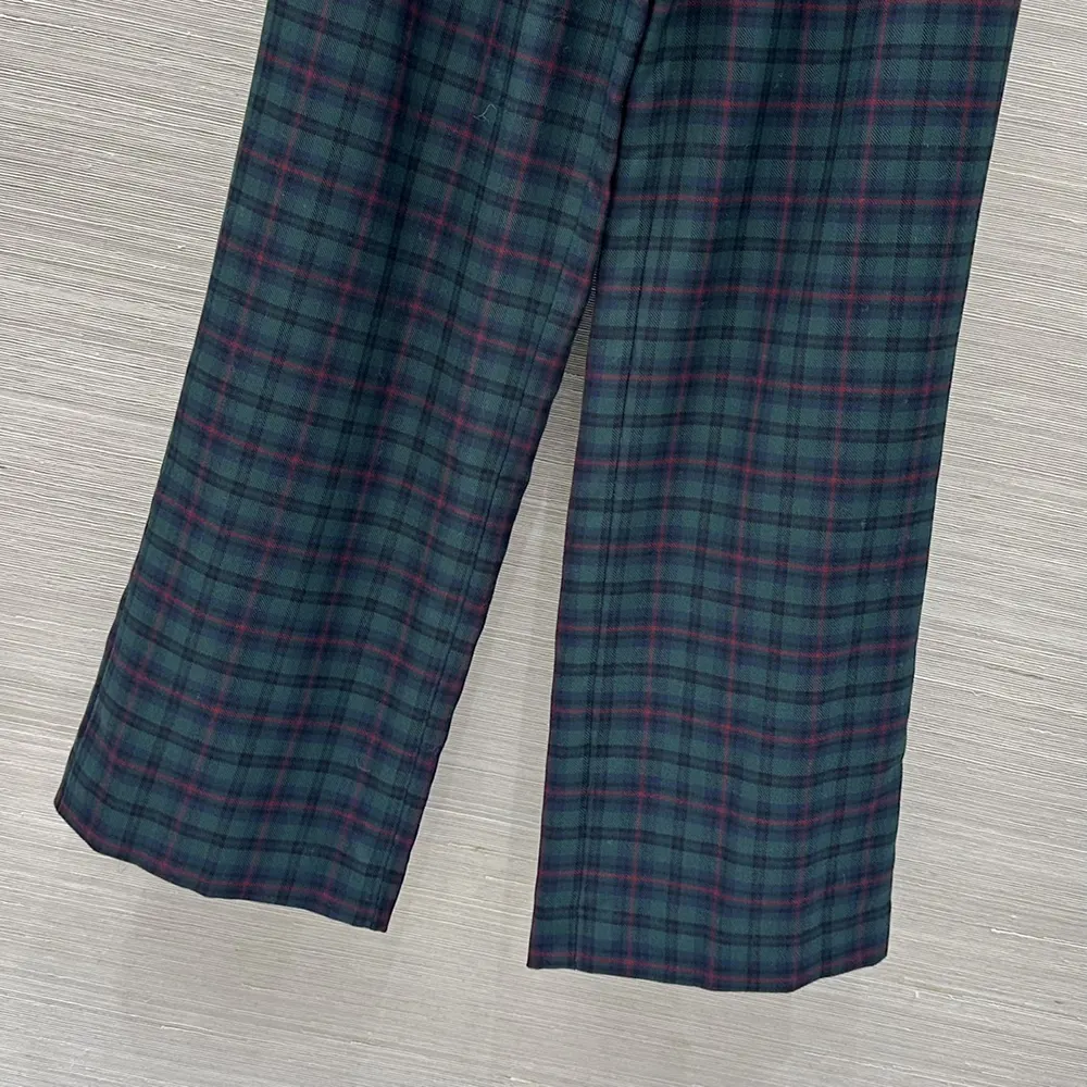 Miu Miu Women Plaid Pants with Embroidered Logo MP1816174R 8 Miu Miu Women Plaid Pants with Embroidered Logo MP1816174R