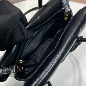 Miu Miu Women Solitaire Shiny Leather Bag-Black 5BA302US0