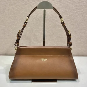 Prada Women Enchaîné Medium Leather Bag-Brown 1BC2622HMZ
