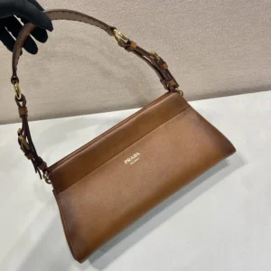 Prada Women Enchaîné Medium Leather Bag-Brown 1BC2622HMZ