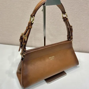Prada Women Enchaîné Medium Leather Bag-Brown 1BC2622HMZ