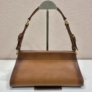 Prada Women Enchaîné Medium Leather Bag-Brown 1BC2622HMZ