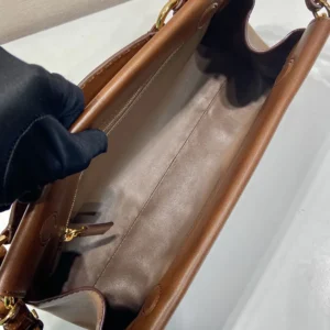 Prada Women Enchaîné Medium Leather Bag-Brown 1BC2622HMZ