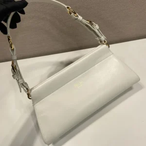 Prada Women Enchaîné Medium Leather Bag-White 1BC2622HIA