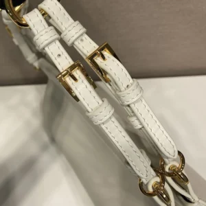 Prada Women Enchaîné Medium Leather Bag-White 1BC2622HIA