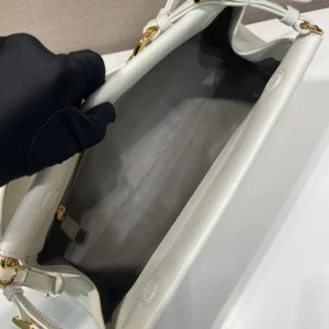 Prada Women Enchaîné Medium Leather Bag-White 1BC2622HIA