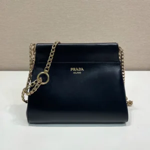 Prada Women Enchaîné Mini Leather Bag-Black 1BC2632HIA