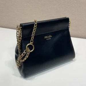 Prada Women Enchaîné Mini Leather Bag-Black 1BC2632HIA