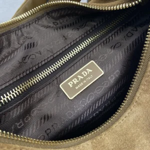 Prada Women Explore Large Suede Bag-Brown 1BC264008F0401