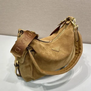 Prada Women Explore Large Suede Bag-Brown 1BC264008F0401