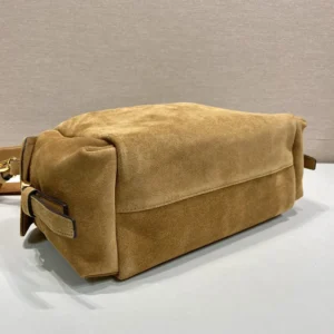 Prada Women Explore Large Suede Bag-Brown 1BC264008F0401